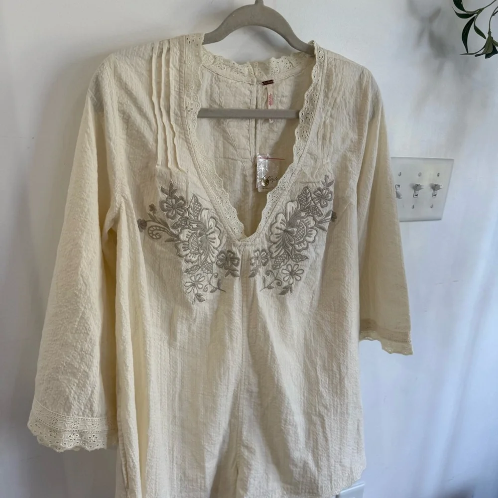 Free People Cawley Embroidered Romper - Picture 6 of 9